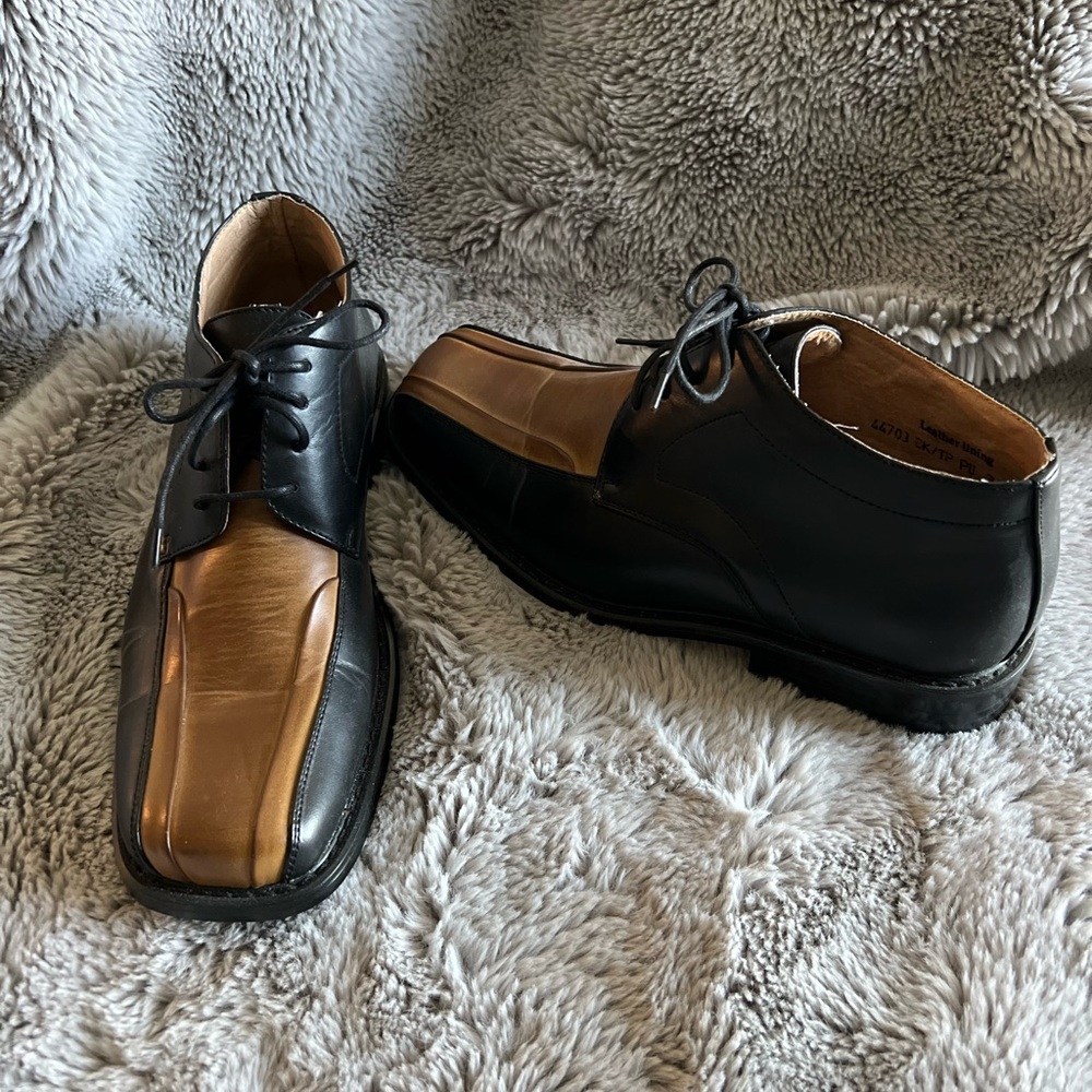 Majestic Black and Brown Oxfords Sleek Formal Design